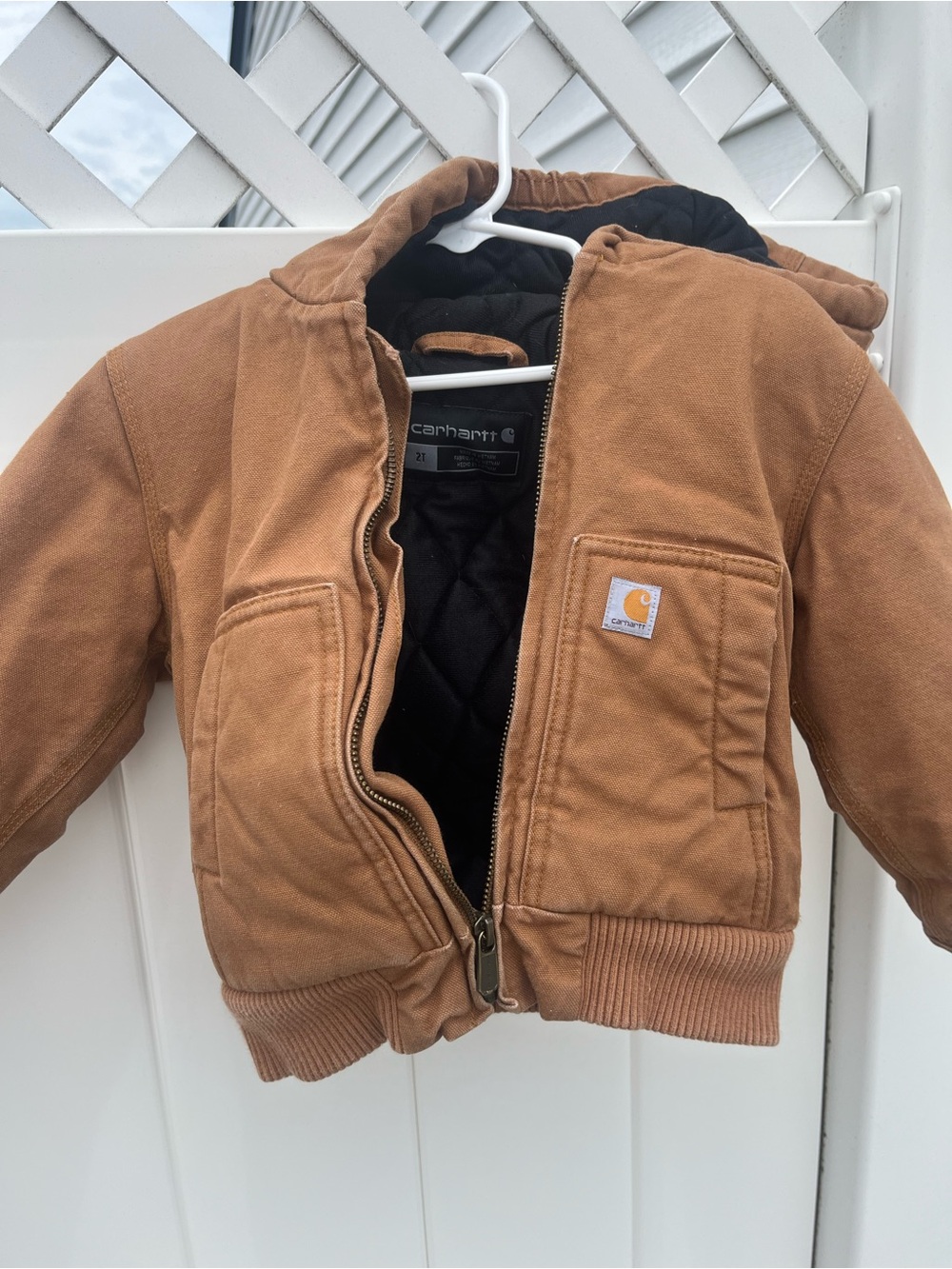 Carhartt Toddler Quilted Jacket - Brown & Black